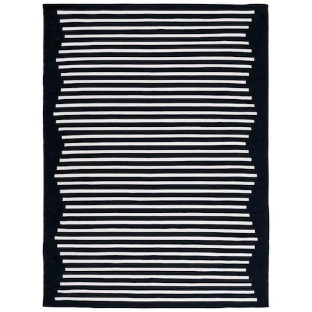 Safavieh 9 x 12 ft. Montauk Rectangle Contemporary Rug - Black & Ivory MTK313Z-9